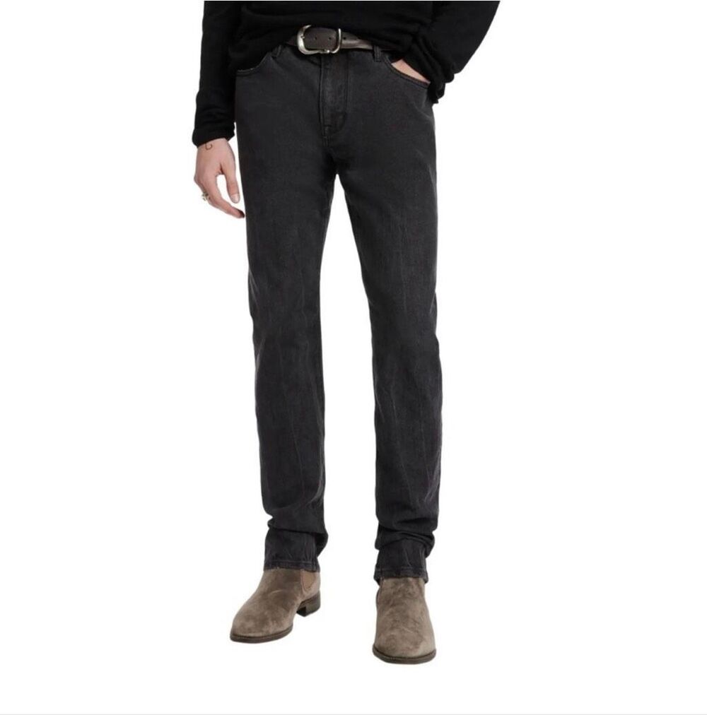 John Varvatos $248 JV701 Regular Black Wash Jeans Cotton Blend Mens 28 NEW